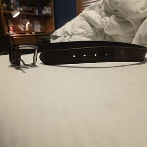 Ariat Dark Brown Leather Belt with Silver Buckle